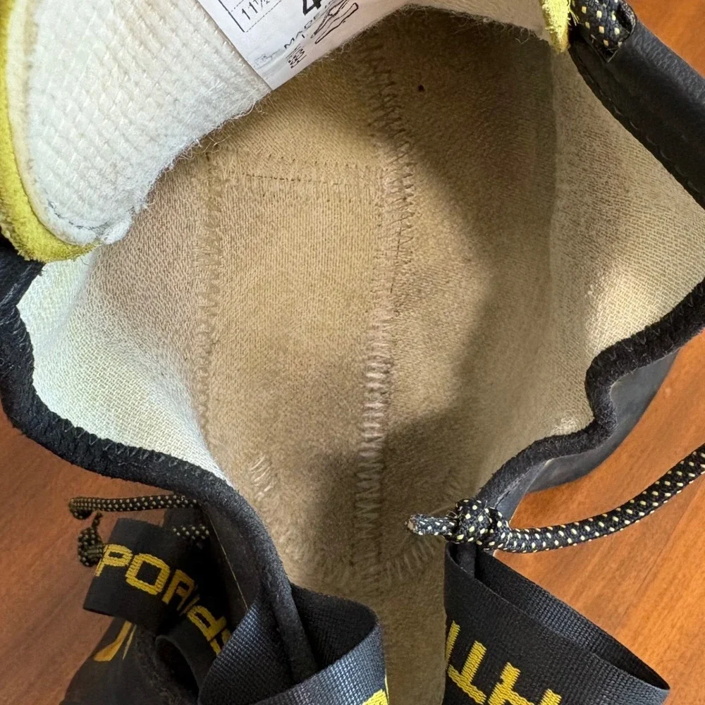 La Sportiva Miura Lace Climbing Shoes EU 46 US Men 12.5 Yellow Black Vibram
